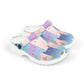 Pastel Cat Print Garden Shoes for Adults & Kids – Lightweight EVA Slip-On Colorful Summer Sandals Water-Resistant Nurse Comfort & Walking