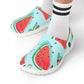 Watermelon Garden Shoes for Adults & Kids – Fruit Print Lightweight EVA Slip-On Sandals, Fruitcore, Gardening Mom, Summer Vibes
