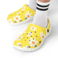 Sunny Daisy Garden Shoes for Adults & Kids – Lightweight EVA Slip-On Yellow Floral Summer Sandals Water-Resistant Nurse Comfort Walking