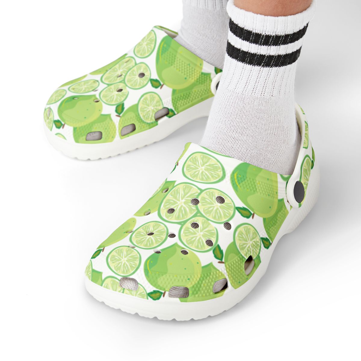 Lime Garden Shoes for Adults & Kids – Lightweight EVA Slip-On Summer Fruit Sandals Water-Resistant Nurse Comfort Footwear