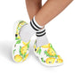 Lemon Sandals for Women and Kids – Citrus Print Garden Shoes, Lightweight EVA Slip-Ons, Cute Summer Footwear & Nurse Comfort Mules