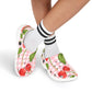Cherry Gingham Garden Shoes for Adults & Kids – Lightweight EVA Slip-On Pink Picnic Sandals Water-Resistant Nurse Comfort & Walking