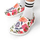 Blush Bloom Garden Shoes for Adults & Kids – Lightweight EVA Slip-On Pink Floral Sandals Water-Resistant Nurse Comfort & Everyday Walking