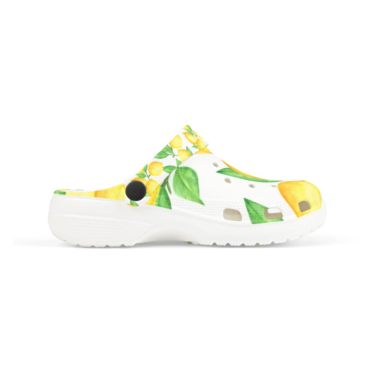 Lemon Sandals for Women and Kids – Citrus Print Garden Shoes, Lightweight EVA Slip-Ons, Cute Summer Footwear & Nurse Comfort Mules