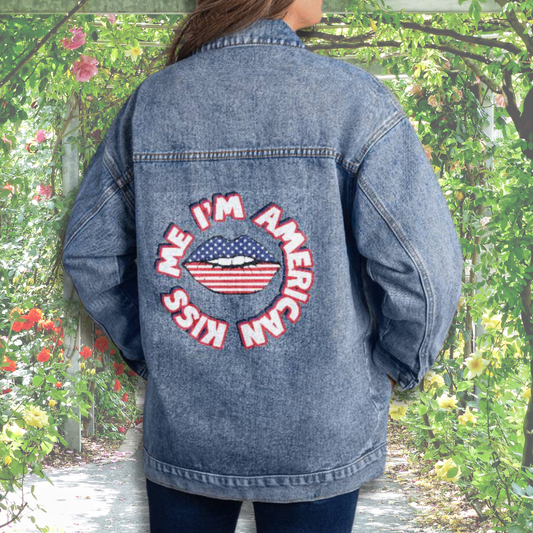 Custom American Flag Denim Jacket