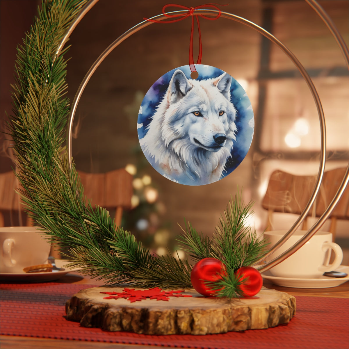 White Wolf Plaque Gift