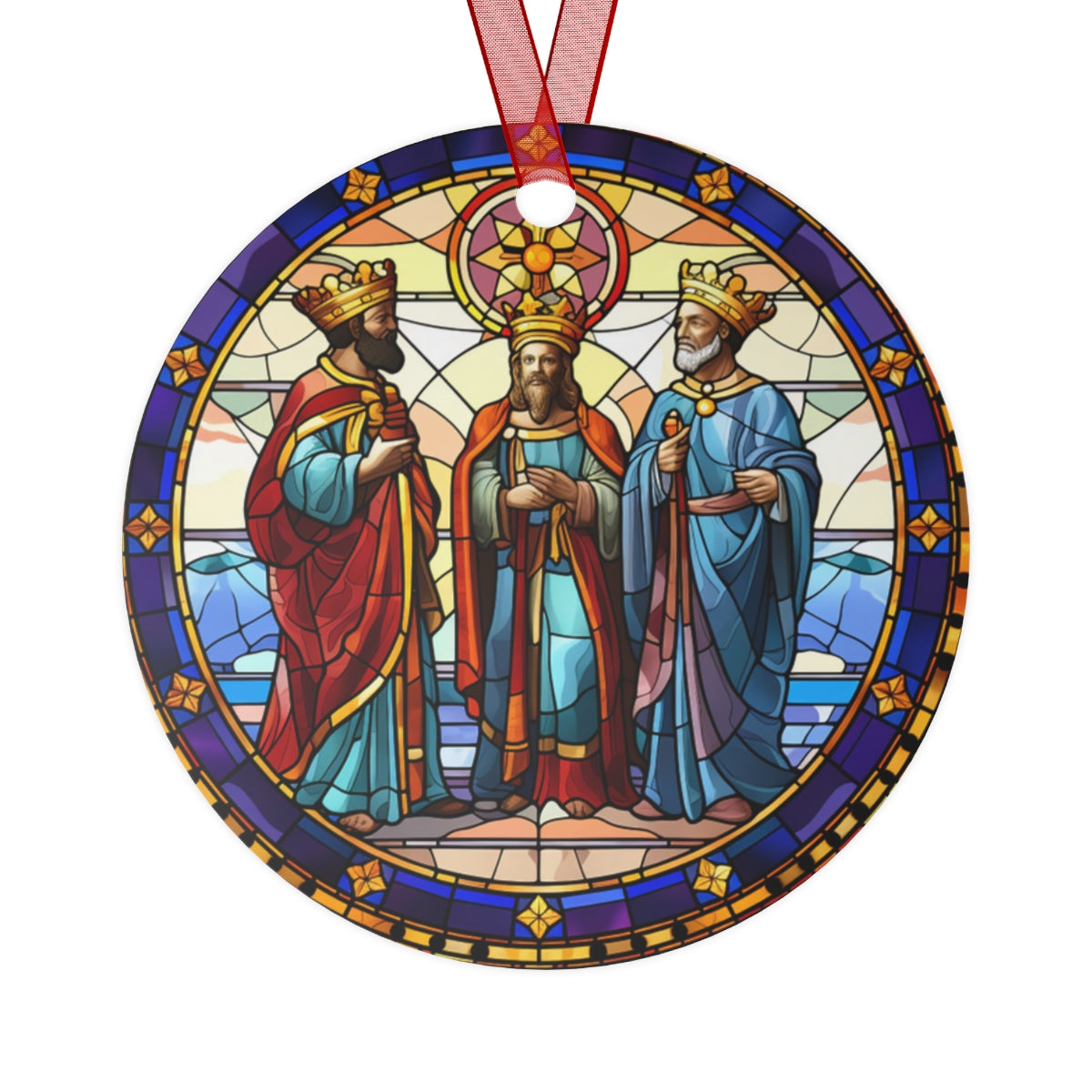Three Kings Acrylic Circle Ornament and Plaque