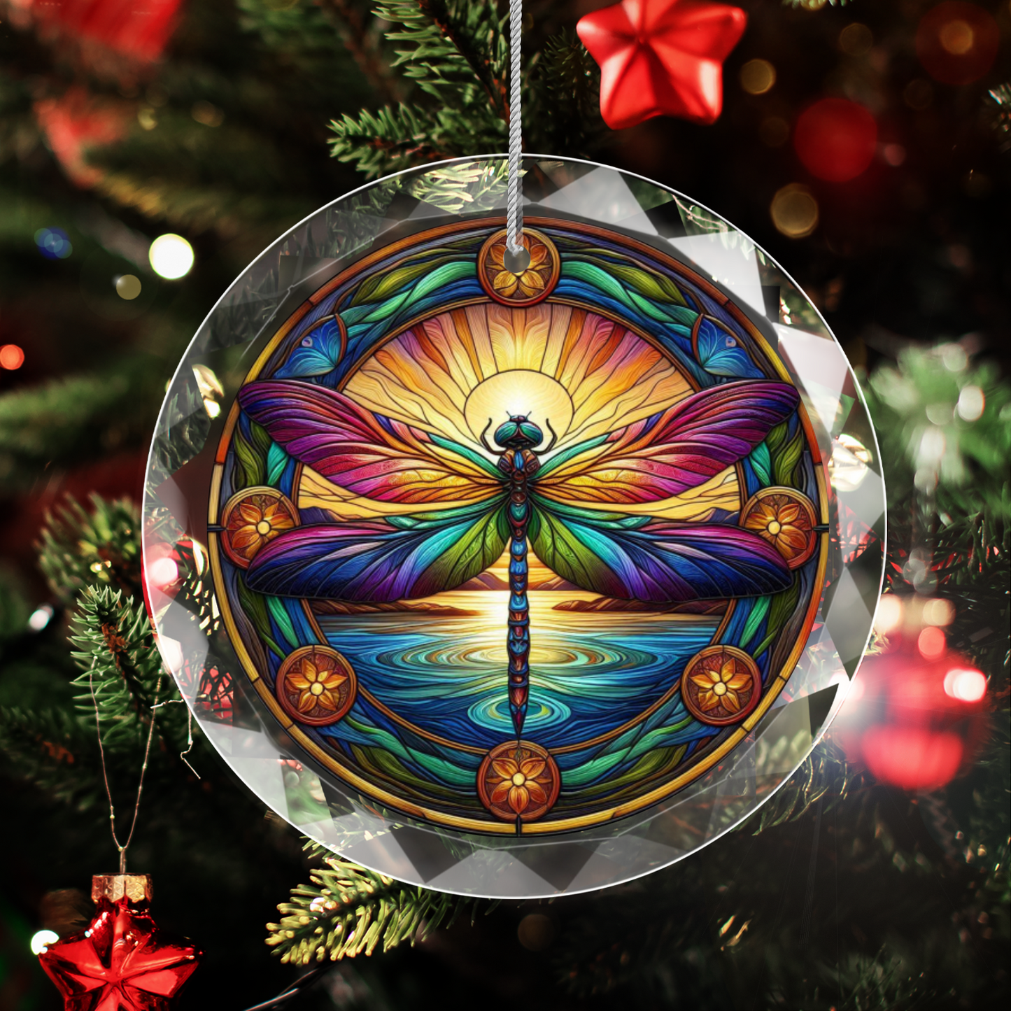 Dragonfly Glass Ornament