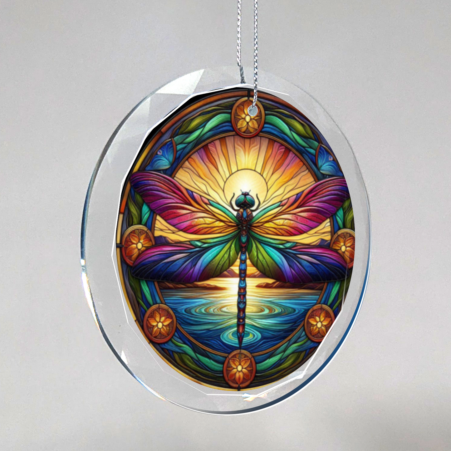 Dragonfly Glass Ornament