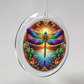 Faux Stained Glass Dragonfly Glass Ornament