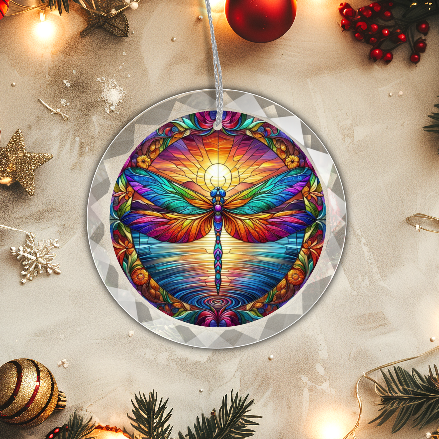 Glass Dragonfly Ornament