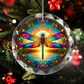 Dragonfly Stained Glass Look Ornament