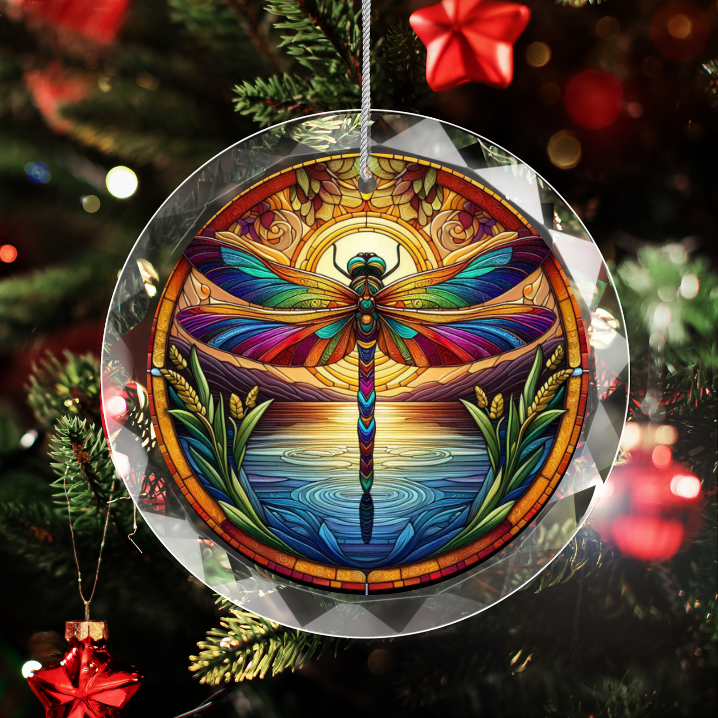 Suncatcher Dragonfly Christmas Ornament