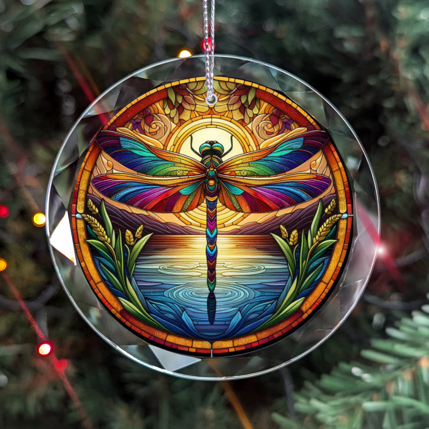 Suncatcher Dragonfly Christmas Ornament