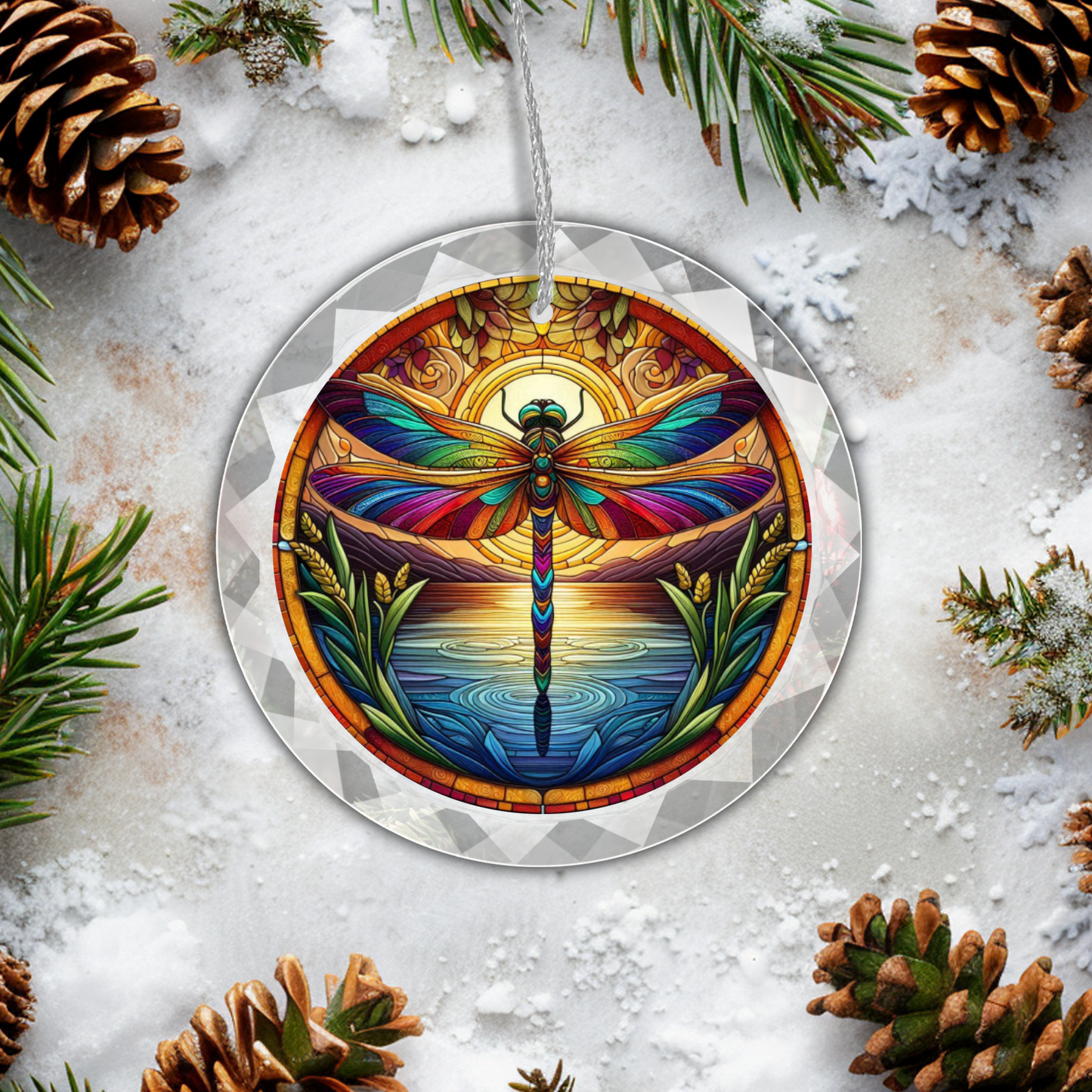 Suncatcher Dragonfly Christmas Ornament