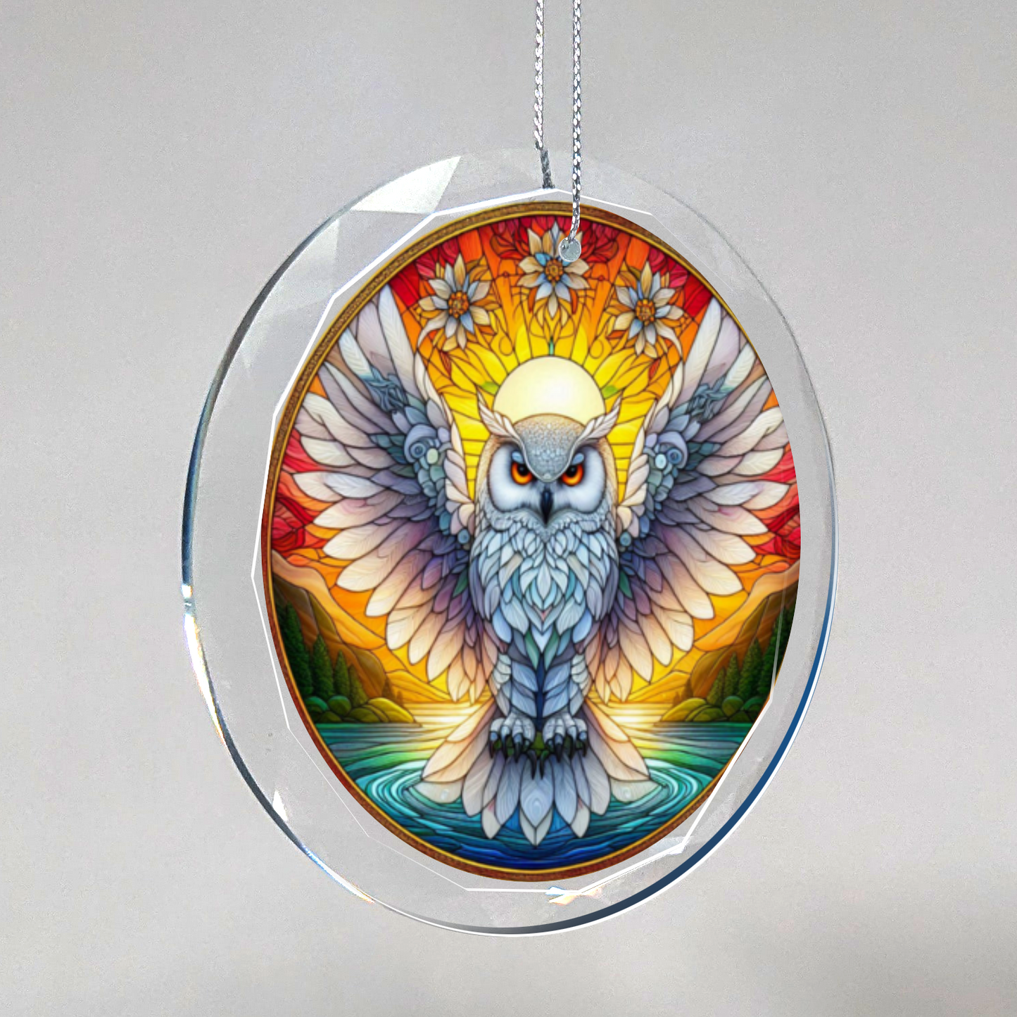 Stained Glass Owl Ornament