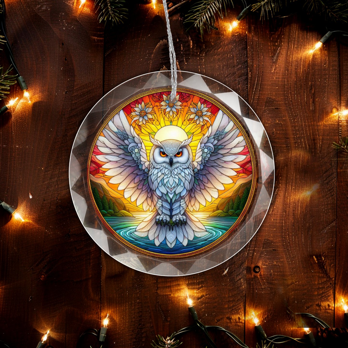 Stained Glass Owl Ornament