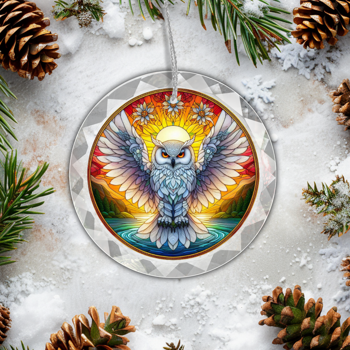 Stained Glass Owl Ornament