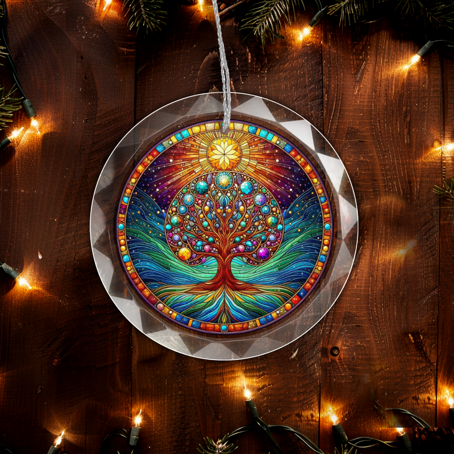 Glass Tree of Life Ornament