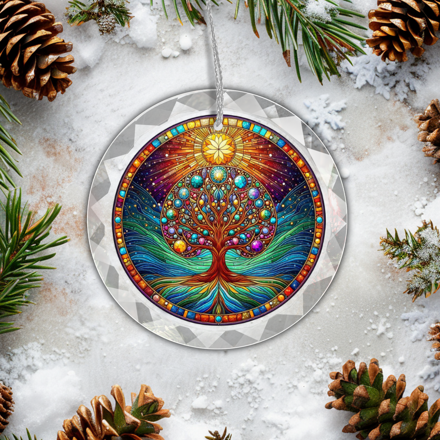 Glass Tree of Life Ornament