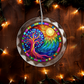 Stained Glass Style Tree of Life Ornament