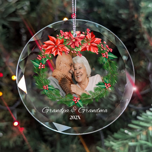 Grandma & Grandpa Picture Ornament