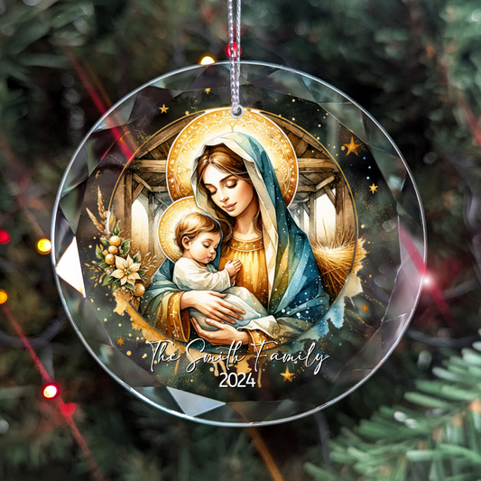 Mary and Baby Jesus Nativity Ornament