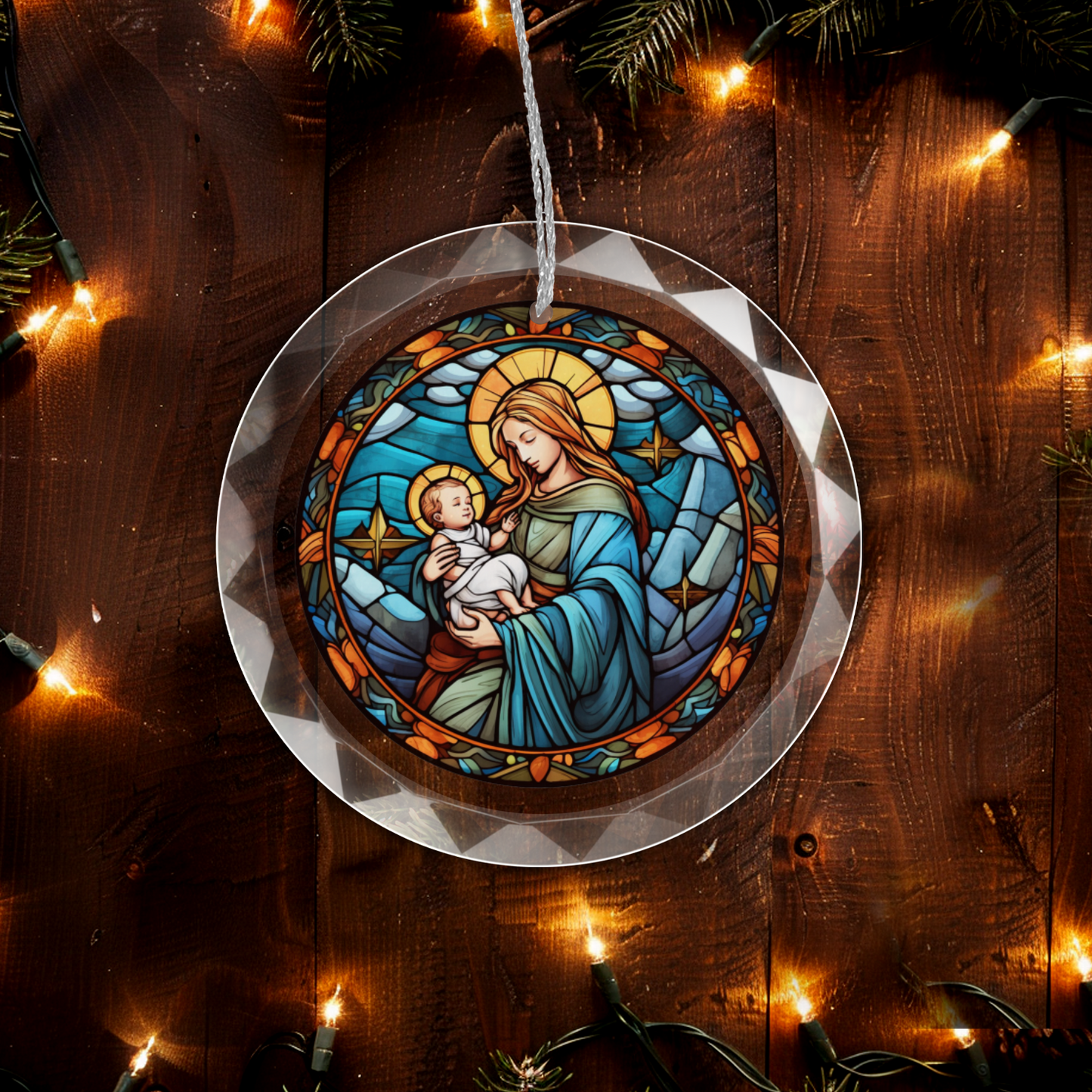 Virgin Mary and Baby Jesus Ornament and Keychain