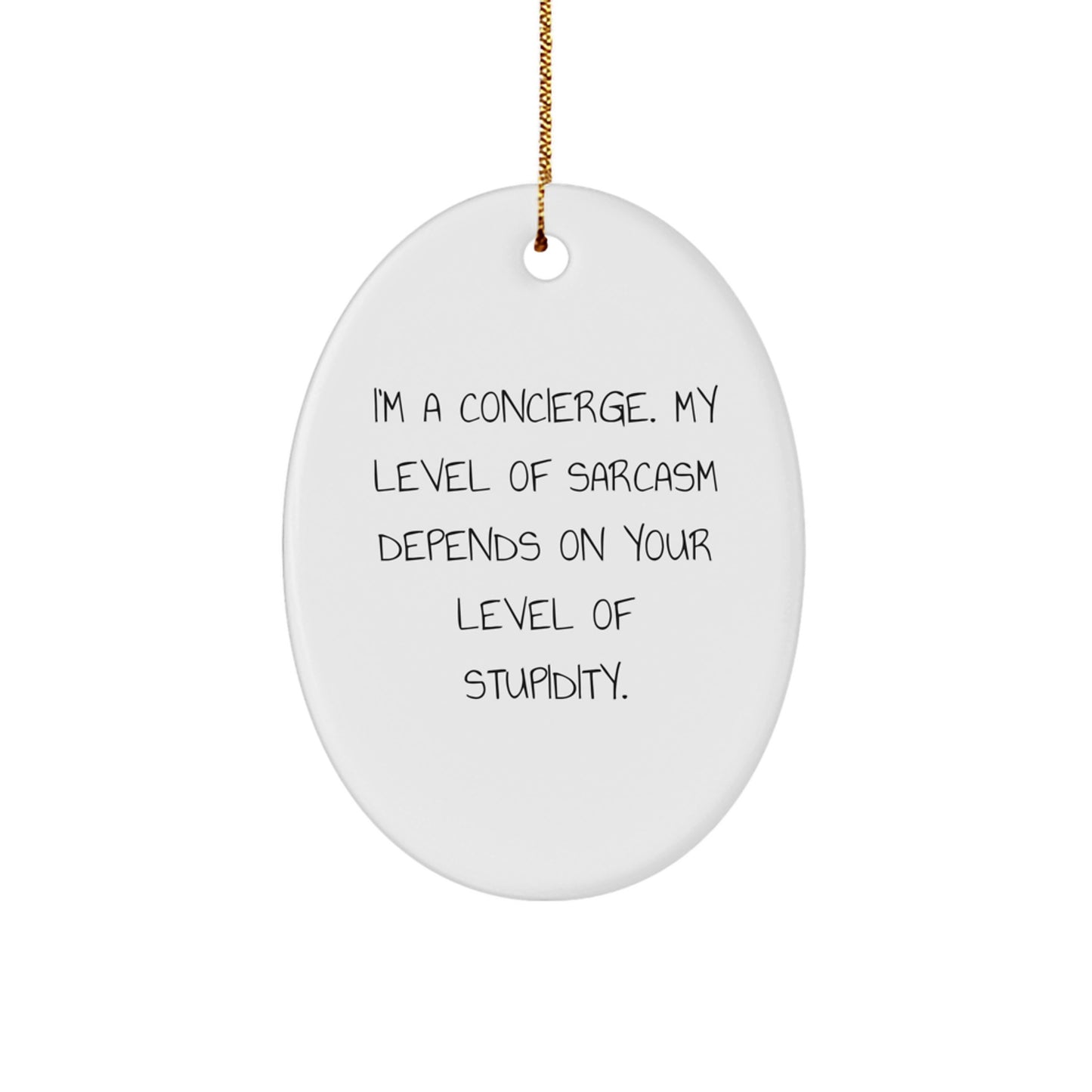 Funny Concierge Gifts for Women, Oval Ornament Christmas Unique Gifts from Men, Friends, Coworkers, and Family - Image 1