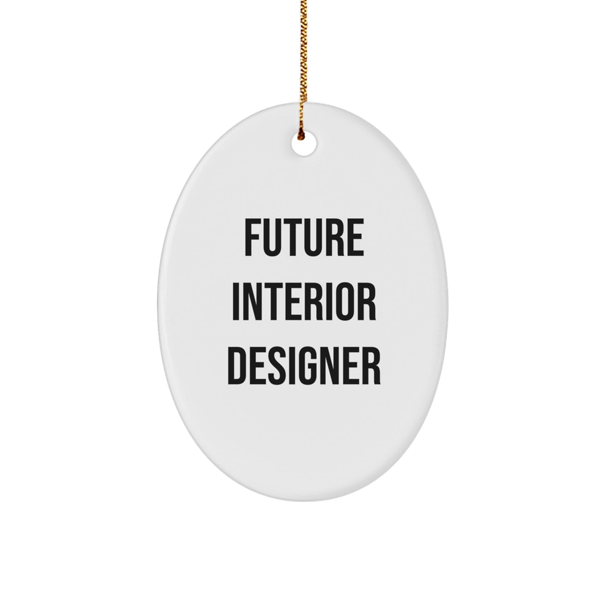 Funny Quotes for Future Interior Designer Oval Ornament Gifts from Friends and Family - Image 1