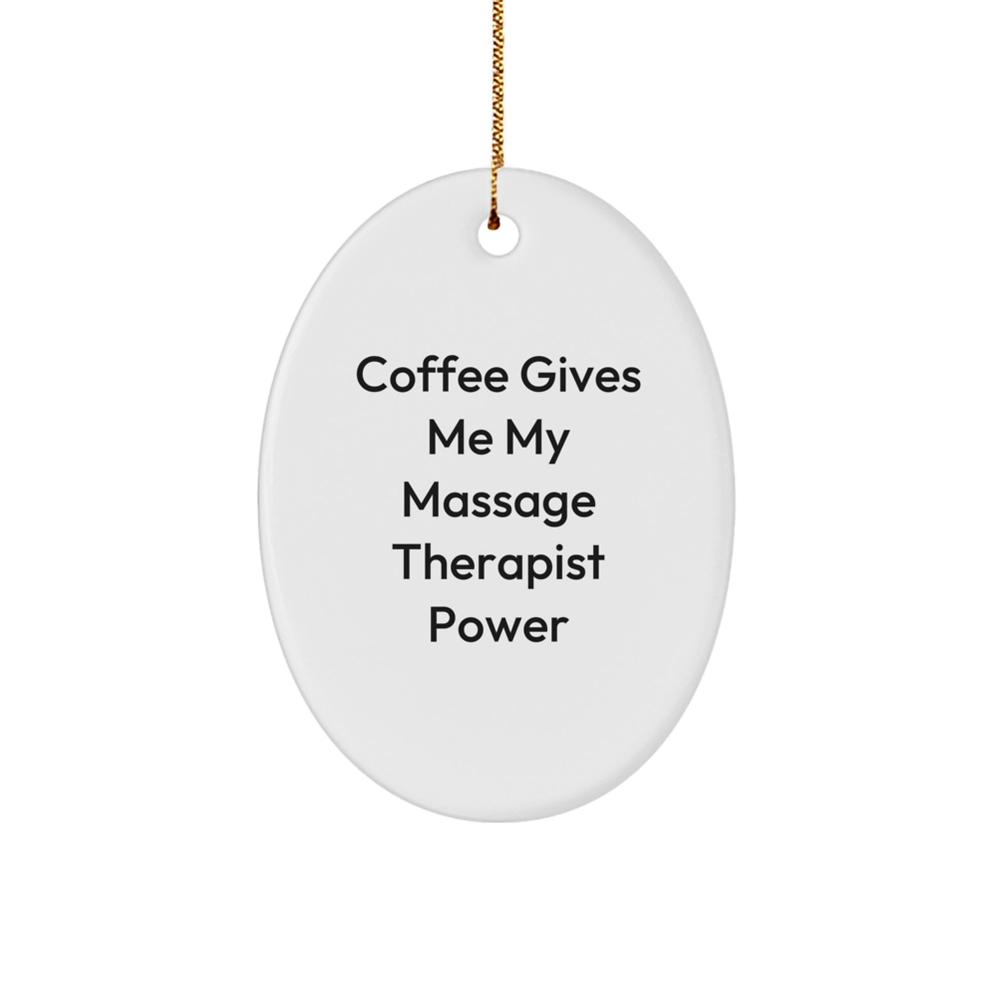 Massage Therapist Gifts from Friends for Christmas with Fun Quote Oval Ornament - Image 1