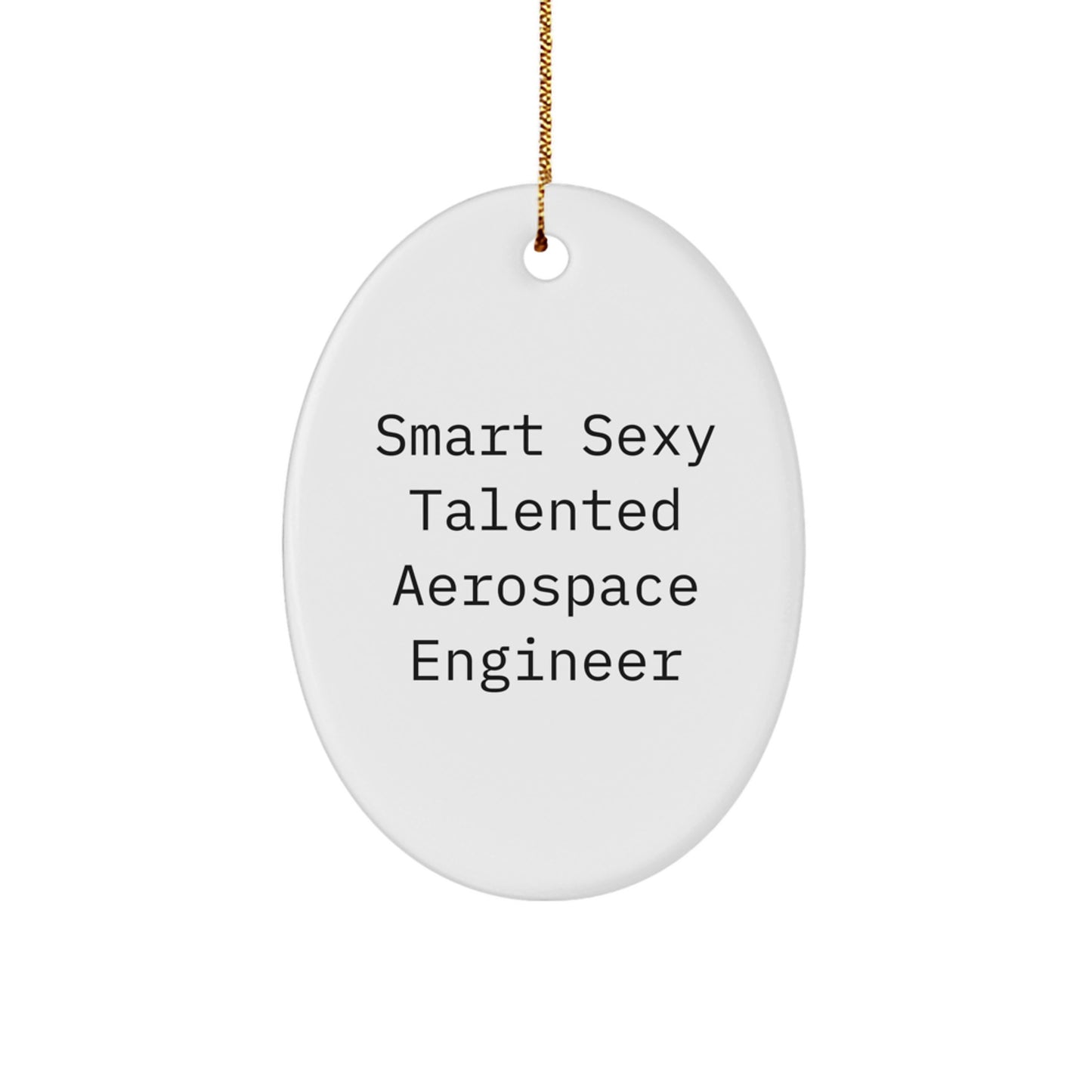 Funny Aerospace Engineer Oval Ornament Gifts from Friends, Christmas Unique Gifts for Men Women Family Coworkers - Smart Sexy Talented Aerospace Engineer - Image 1