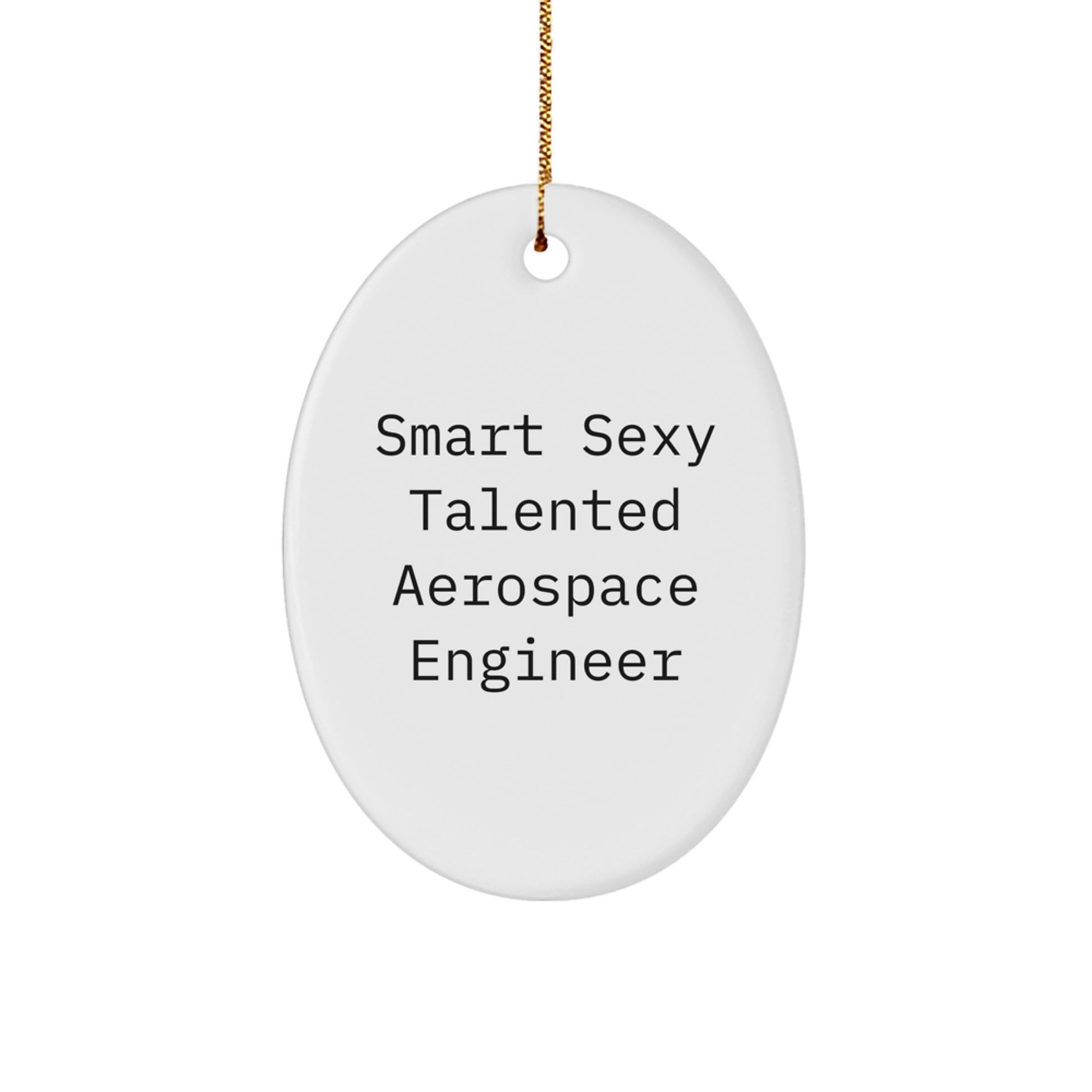 Funny Aerospace Engineer Oval Ornament Gifts from Friends, Christmas Unique Gifts for Men Women Family Coworkers - Smart Sexy Talented Aerospace Engineer - Image 1