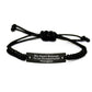 Funny Occupational Therapist Gifts from Friends to Occupational Therapist, 'My Heart Belongs To An Occupational Therapist' Rope Bracelet, Birthday Unique Gifts - Image 1