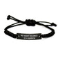 Funny Warden Rope Bracelet Gifts for Men from Friends - My Heart Belongs To A Warden Inspirational Christmas Unique - Image 1