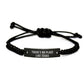 Texas Rope Bracelet Funny Quote Gifts from Family for Texas Lovers Christmas Unique Gifts - Image 1