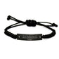 Inspirational Gifts for General Manager Rope Bracelet 'Dream Big Work Hard' Black Adjustable Adjustable Rope Gift from Friends to General Manager - Image 1