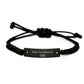 Smart Sexy Talented Clerk Gifts from Friends: Inspirational Rope Birthday Unique Gift, Adjustable Black Stainless Steel Interlaced Rope Clerk Jewelry, Engraved 'Smart Sexy Talented Clerk' - Image 1