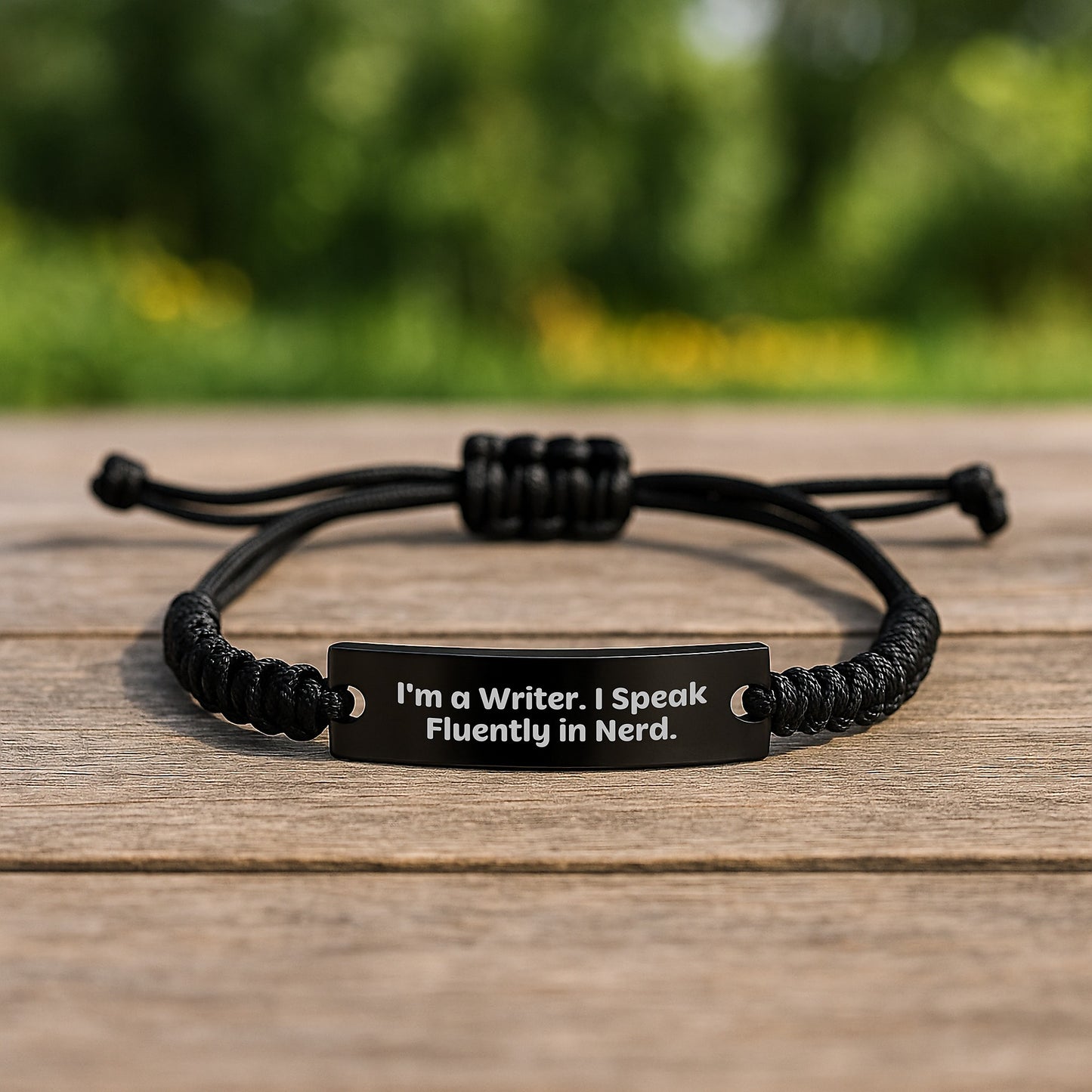 Funny Writer Gifts for Him, I'm A Writer. I Speak Fluently In genius. Adjustable Rope Bracelet from Gifts from Men to Writer Friends Family, Unique Birthday Unique Gifts - Image 2