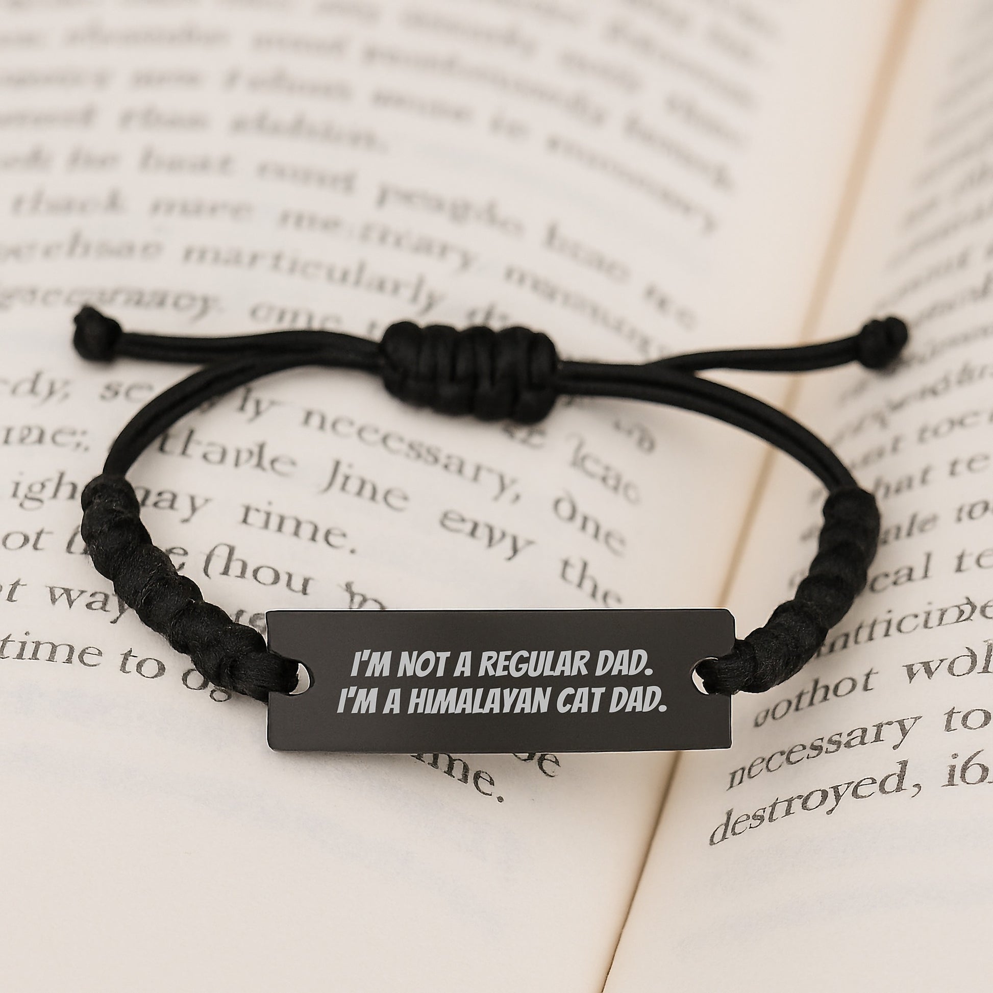 Himalayan Cat Dad Gifts, Rope Bracelet for Birthday, Funny Quote 'I'm Not A Regular Dad. I'm A Himalayan Cat Dad.' - Gifts from Dad to Himalayan Cat Lover - Image 3