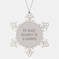 Funny Warden Gifts from Friends to Family Warden Snowflake Ornament for Christmas Unique Gifts - Image 1