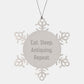 Antiquing Enthusiasts Gift Idea, Snowflake Ornament, Eat. Sleep. Antiquing. Repeat., Funny Quote, Christmas Unique Gifts for Friends and Family - Image 1