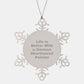 German Shorthaired Pointer Dog Lovers Funny Christmas Unique Gifts from Friends to Men, Women, Coworkers, Family - Snowflake Ornament with 'Life is Better with a German Shorthaired Pointer Dog' Quote - Image 1