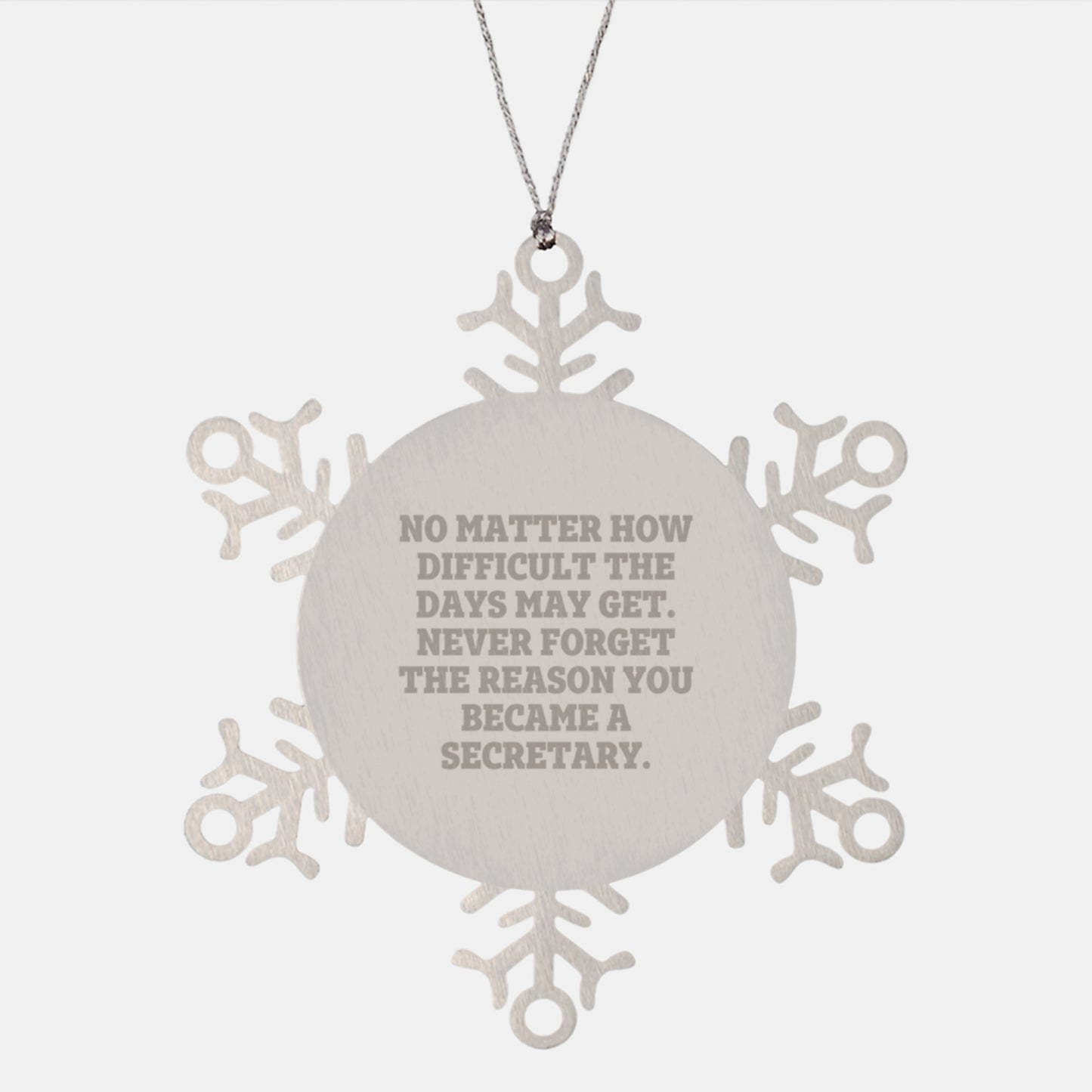 Inspirational Gifts from Friends and Family for Secretary - Snowflake Ornament, Christmas Unique Gifts, Secretary Snowflake Decoration - Image 1