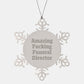 Funny Quirky Gifts from Men for Funeral Director Snowflake Ornament Christmas Unique Decorations - Image 1