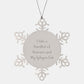 Sphynx Cat Lovers' Christmas Unique Gift, Funny Snowflake Ornament, Gift from Friends for Sphynx Cat Enthusiasts, I Like A Handful Of Humans And My Sphynx Cat - Image 1