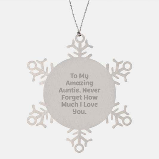 Auntie Gifts, To My Amazing Auntie, Snowflake Ornaments, Christmas Unique Presents from Family, Gifts for Auntie - Image 1