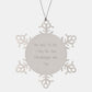 Funny Microbiologist Gifts from Men, Christmas Unique Snowflake Ornament for Microbiologist, Be Nice To Me Quote Stainless Steel Decor - Image 1