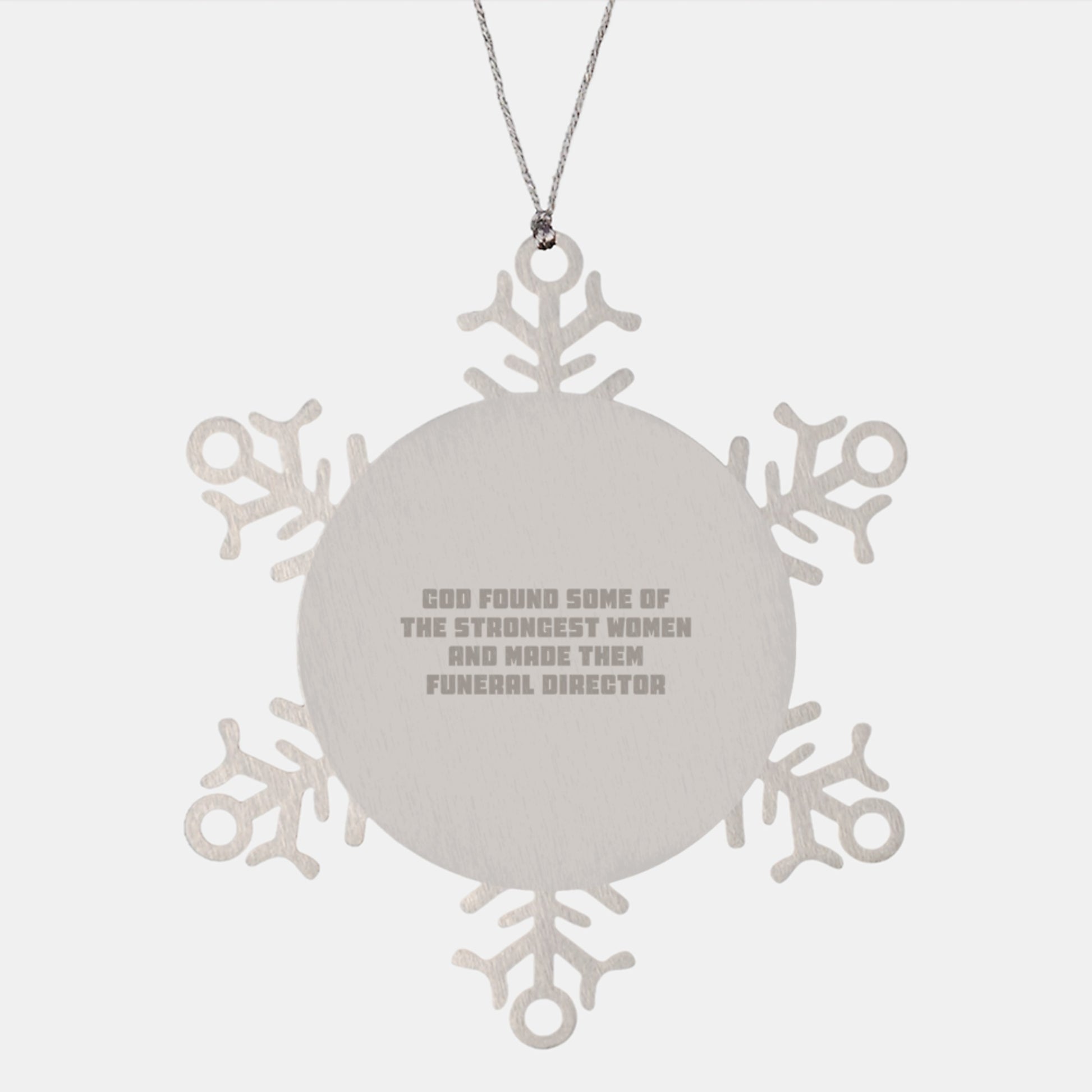 Funny Gift Ideas for Funeral Director Women, Snowflake Ornament with Inspirational Quote, Christmas Unique Gifts from Family to Friends, Gifts for Women - Image 1