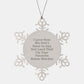 Gifts from Family to Favorite Game Warden Unique Christmas Snowflake Ornaments Funny Quote - Image 1
